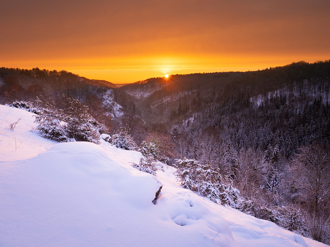 ein subjektiv betrachtet überdurchschnittlich schöner Wintermorgen auf der Alb