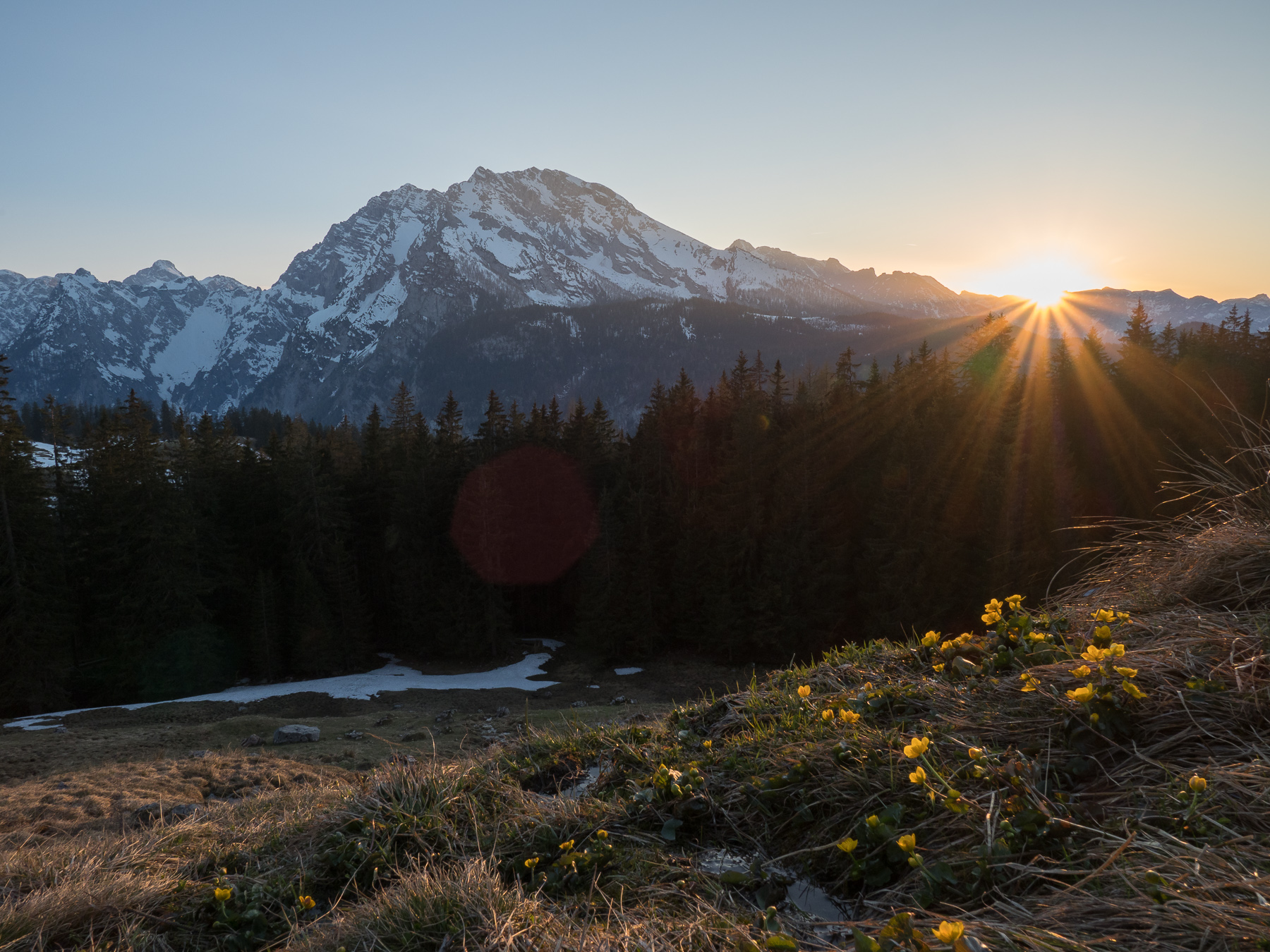 Watzmann bei Sonnenuntergang