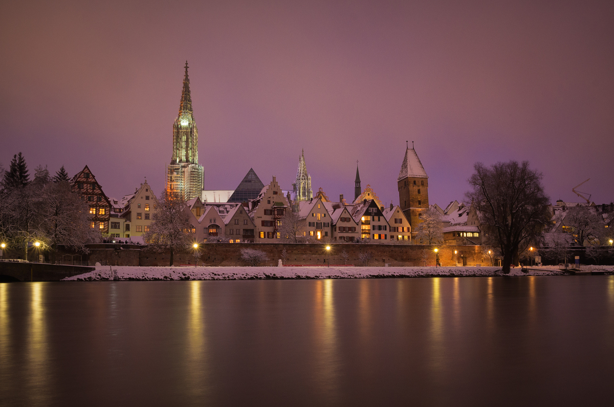 Abend mit Neuschnee