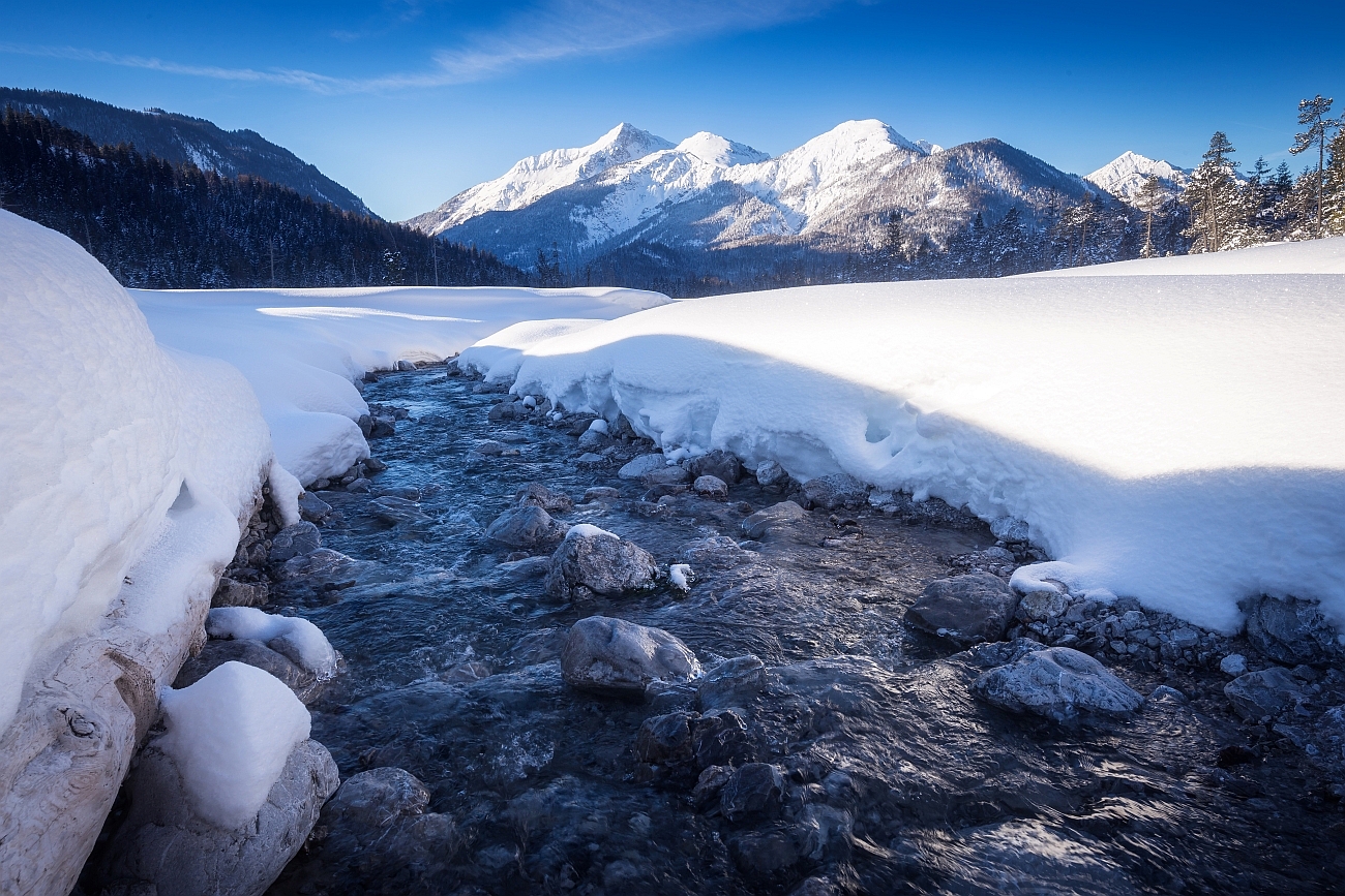 wasser, schnee und eis