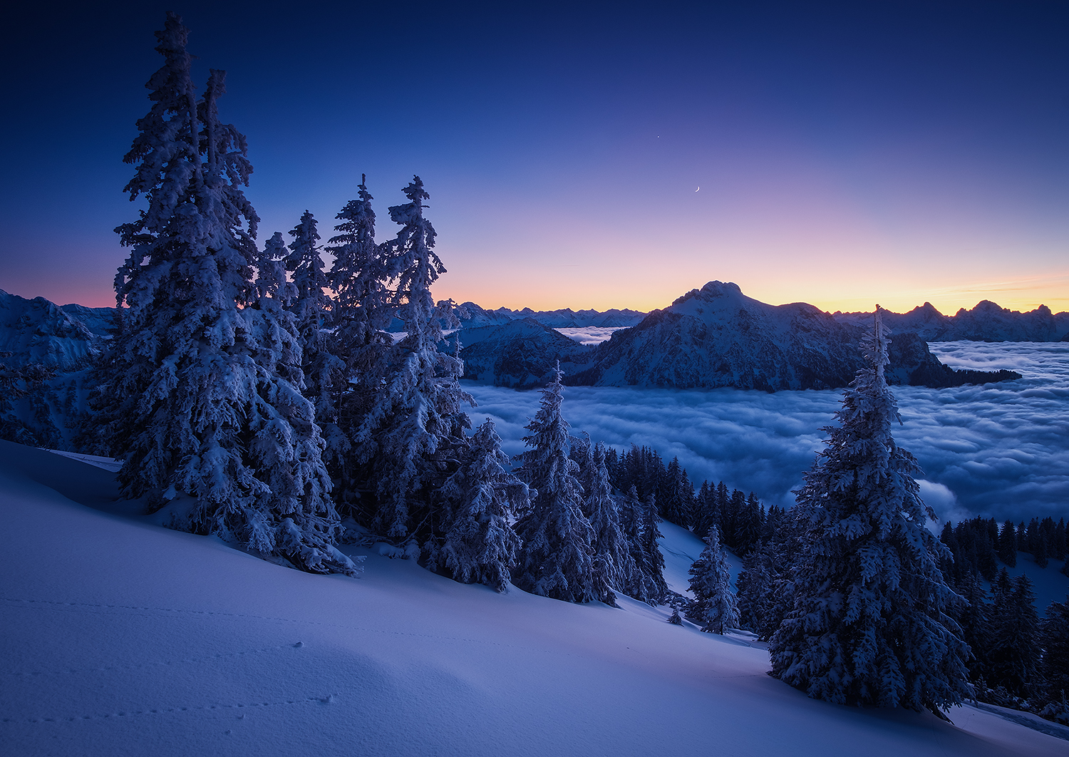 idyllische winterstimmung