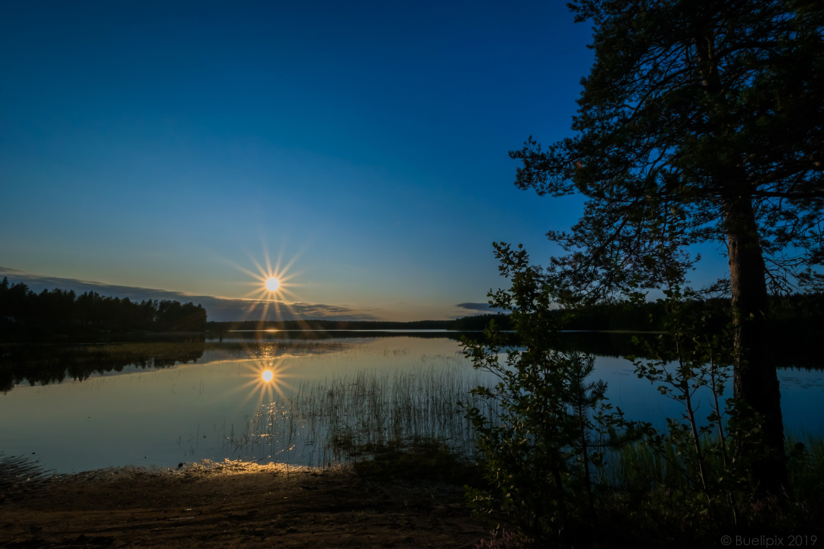 abends am Hossanjärvi (Ost-Finnland)